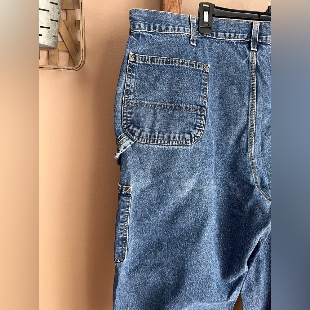 Carhartt Carpenter Relaxed Fit Y2K Blue Jeans 42x32 - Picture 5 of 6